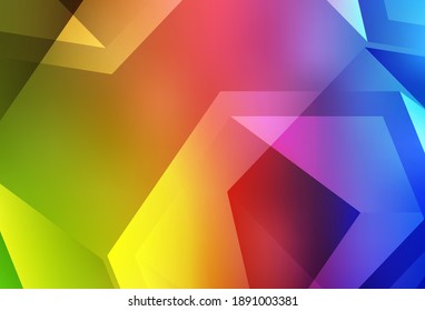 Light Multicolor vector polygon abstract layout. Creative illustration in halftone style with triangles. Pattern for a brand book's backdrop.