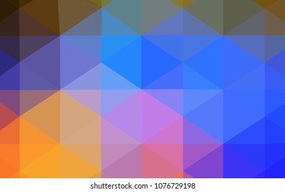 Light Multicolor vector polygonal background. Shining polygonal illustration, which consist of triangles. That pattern can be used as a part of a brand book.