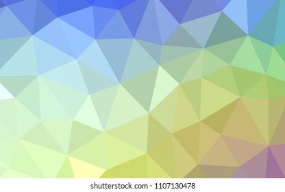 Light Multicolor vector polygonal background. Shining polygonal illustration, which consist of triangles. Triangular pattern for your design.