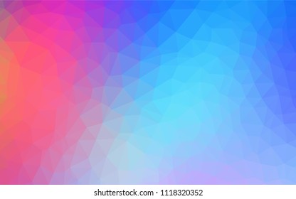 Light Multicolor vector polygonal background. Colorful illustration in abstract style with triangles. A new texture for your web site.