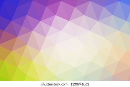 Light Multicolor vector polygonal background. Geometric illustration in Origami style with gradient.  Brand-new style for your business design.