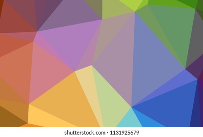 Light Multicolor vector polygonal background. Modern geometrical abstract illustration with gradient. The best triangular design for your business.
