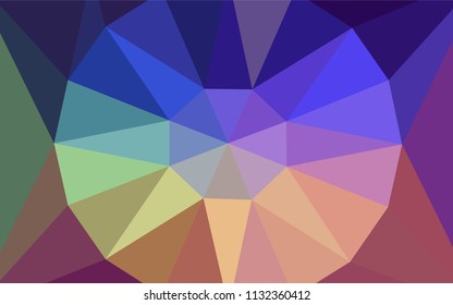 Light Multicolor vector polygonal background with a diamond. Elegant polygonal illustration with gradient. A completely new design for your leaflet.