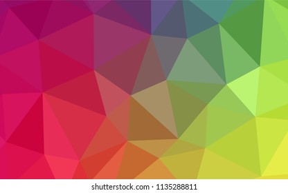 Light Multicolor vector polygonal background. Shining polygonal illustration, which consist of triangles. Textured pattern for your backgrounds.
