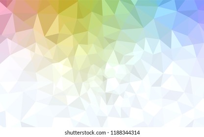Light Multicolor vector polygonal background. Creative illustration in halftone style with triangles. Completely new template for your banner.
