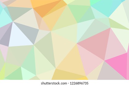 Light Multicolor vector polygonal background. Shining colorful illustration with triangles. New template for your brand book.