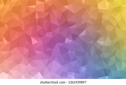 Light Multicolor vector polygonal background. Triangular geometric sample with gradient.  Textured pattern for your backgrounds.