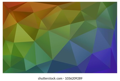 Light Multicolor vector polygonal illustration, which consist of triangles. Triangular pattern for your business design. Geometric background in Origami style with gradient. 