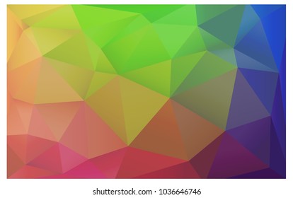 Light Multicolor vector polygonal illustration, which consist of triangles. Triangular pattern for your business design. Geometric background in Origami style with gradient. 