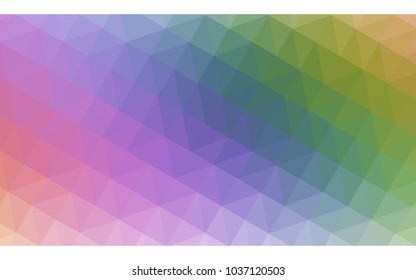 Light Multicolor vector polygonal illustration, which consist of triangles. Triangular design for your business. Creative geometric background in Origami style with gradient