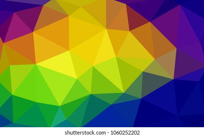 Light Multicolor vector polygonal illustration, which consist of triangles. Triangular pattern for your business design. Geometric background in Origami style with gradient. 