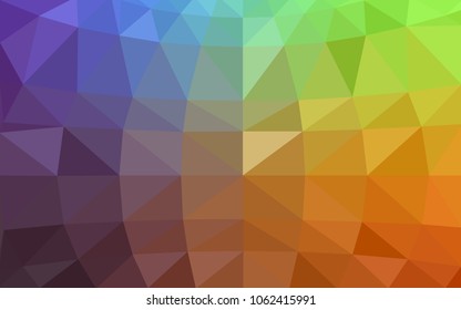 Light Multicolor vector polygonal illustration, which consist of triangles. Triangular pattern for your business design. Geometric background in Origami style with gradient. 