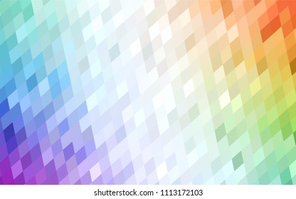 Light Multicolor vector polygonal illustration consisting of rectangles. Rectangular design for your business. Creative geometric background in origami style with gradient.