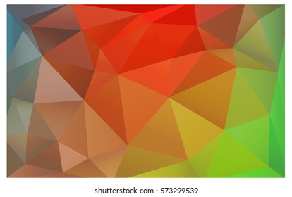 Light Multicolor vector polygonal illustration, which consist of triangles. Triangular design for your business. Creative geometric background in Origami style with gradient