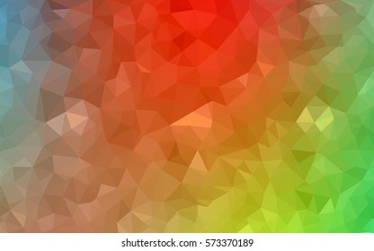 Light Multicolor vector polygonal illustration, which consist of triangles. Triangular design for your business. Creative geometric background in Origami style with gradient