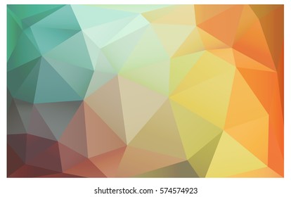 Light Multicolor vector polygonal illustration, which consist of triangles. Triangular pattern for your business design. Geometric background in Origami style with gradient. 