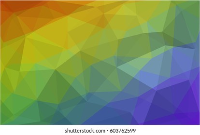 Light Multicolor vector polygonal illustration, which consist of triangles. Triangular pattern for your business design. Geometric background in Origami style with gradient. 