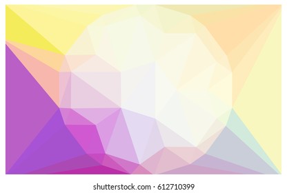 Light Multicolor vector polygonal illustration, which consist of triangles with a gemstone in center. Triangular design of a huge diamond for your business. Creative geometric background of gems.