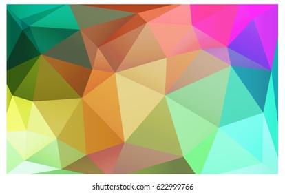 Light Multicolor vector polygonal illustration, which consist of triangles. Triangular design for your business. Creative geometric background in Origami style with gradient