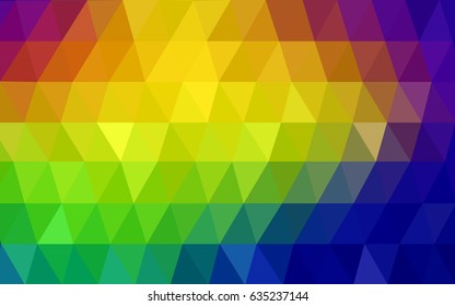 Light Multicolor vector polygonal illustration, which consist of triangles. Triangular pattern for your business design. Geometric background in Origami style with gradient. 