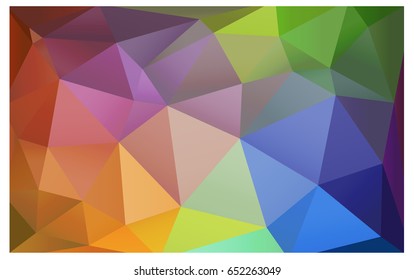 Light Multicolor vector polygonal illustration, which consist of triangles. Triangular design for your business. Creative geometric background in Origami style with gradient