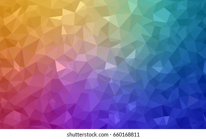 Light Multicolor vector polygonal illustration, which consist of triangles. Triangular design for your business. Creative geometric background in Origami style with gradient