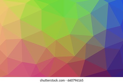 Light Multicolor vector polygonal illustration, which consist of triangles. Triangular pattern for your business design. Geometric background in Origami style with gradient. 