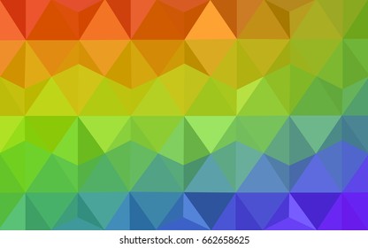 Light Multicolor vector polygonal illustration, which consist of triangles. Triangular design for your business. Creative geometric background in Origami style with gradient