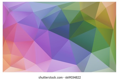 Light Multicolor vector polygonal illustration, which consist of triangles. Triangular design for your business. Creative geometric background in Origami style with gradient