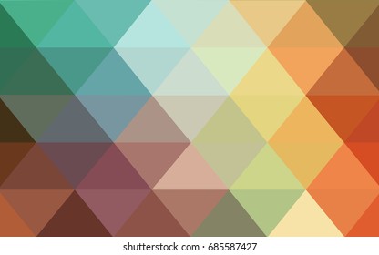 Light Multicolor vector polygonal illustration, which consist of triangles. Triangular pattern for your business design. Geometric background in Origami style with gradient. 