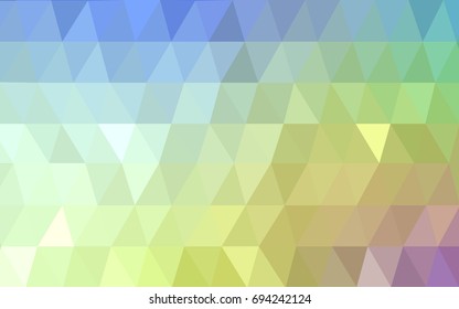 Light Multicolor vector polygonal illustration, which consist of triangles. Triangular pattern for your business design. Geometric background in Origami style with gradient. 