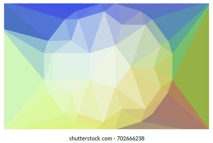 Light Multicolor vector polygonal illustration, which consist of triangles with a gemstone in center. Triangular design of a huge diamond for your business. Creative geometric background of gems.