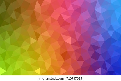 Light Multicolor vector polygonal illustration, which consist of triangles. Triangular design for your business. Creative geometric background in Origami style with gradient