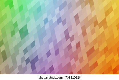 Light Multicolor vector polygonal illustration, which consist of rectangles. Rectangular pattern for your business design. Geometric background in Origami style with gradient. 