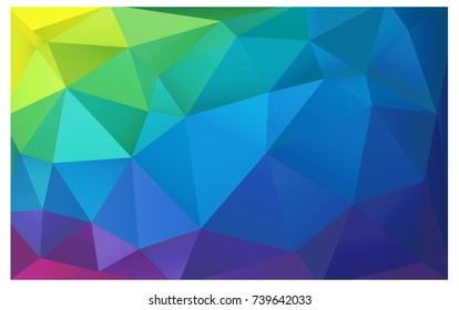 Light Multicolor vector polygonal illustration, which consist of triangles. Triangular design for your business. Creative geometric background in Origami style with gradient