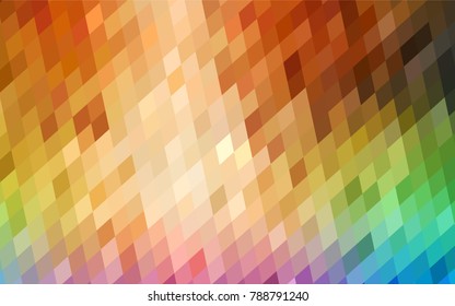 Light Multicolor vector polygonal illustration, which consist of rectangles. Rectangular pattern for your business design. Geometric background in Origami style with gradient. 