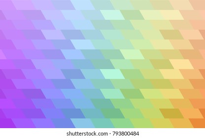 Light Multicolor vector polygonal illustration, which consist of rectangles. Rectangular pattern for your business design. Geometric background in Origami style with gradient. 