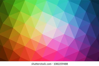 Light Multicolor vector polygonal pattern. Creative geometric illustration in Origami style with gradient. Textured pattern can be used for background.