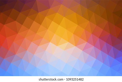 Light Multicolor vector polygonal pattern. Geometric illustration in Origami style with gradient.  Brand new design for your business.