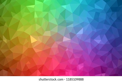 Light Multicolor vector polygonal pattern. Geometric illustration in Origami style with gradient.  Textured pattern for your backgrounds.