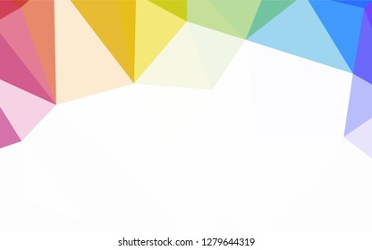 Light Multicolor vector polygonal pattern. A sample with polygonal shapes. Pattern for a brand book's backdrop.