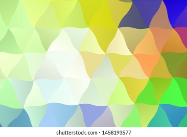 Light Multicolor vector polygonal pattern. Shining polygonal illustration, which consist of triangles. Template for cell phone's backgrounds.