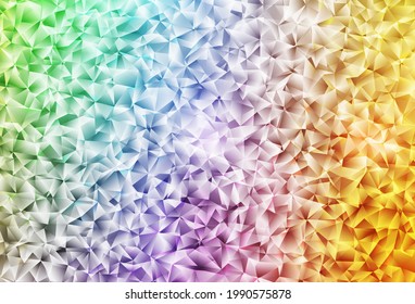 Light Multicolor vector polygonal pattern. A completely new color illustration in a polygonal style. Pattern for a brand book's backdrop.