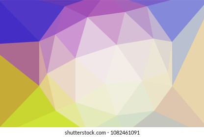 Light Multicolor vector polygonal template. Geometric illustration in Origami style with gradient.  A completely new design for your leaflet.