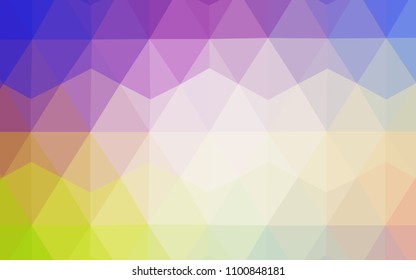 Light Multicolor vector polygonal template. Shining colorful illustration with triangles. Completely new template for your banner.