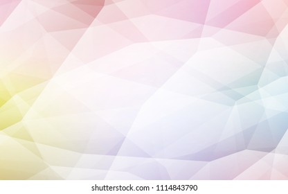 Light Multicolor vector polygonal template. Triangular geometric sample with gradient.  Template for cell phone's backgrounds.