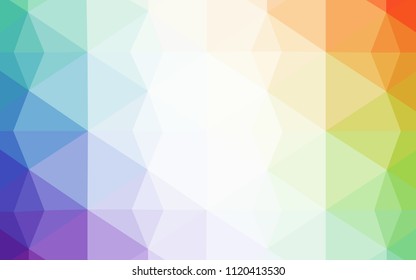 Light Multicolor vector polygonal template. Geometric illustration in Origami style with gradient.  New template for your brand book.