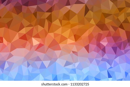 Light Multicolor vector polygonal template. Creative geometric illustration in Origami style with gradient. Triangular pattern for your design.
