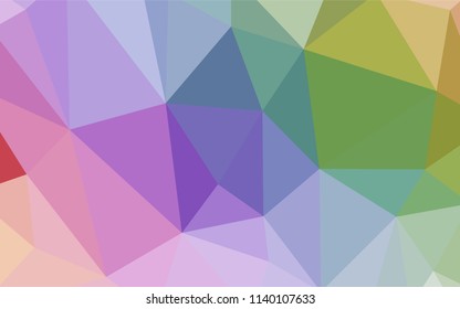 Light Multicolor vector polygonal template. Colorful abstract illustration with triangles. Best triangular design for your business.