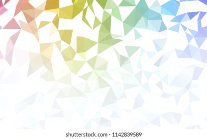 Light Multicolor vector polygonal template. Colorful abstract illustration with triangles. New template for your brand book.